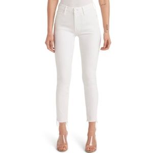 MOTHER The Looker Fray Hem High Waisted Jeans